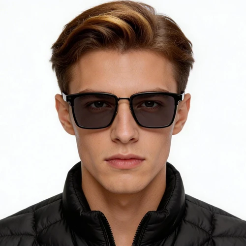 Gafas de sol rectangulares TR90 negras #BS0824-0056