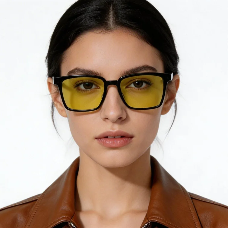 Rectangular Black TR90 Sunglasses #BS0824-0057
