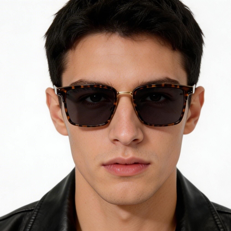 Rectangular Tortoiseshell TR90 Sunglasses #BS0824-0060