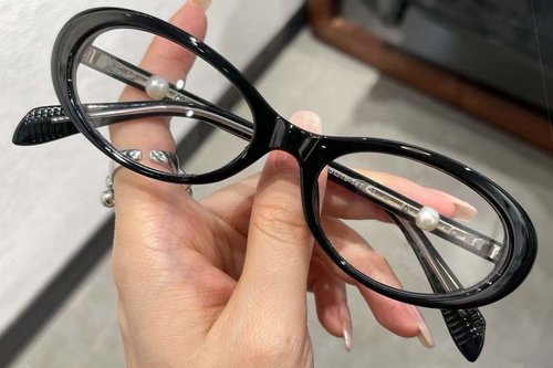 Lunettes ovales noires TR90 #BS0824-0061