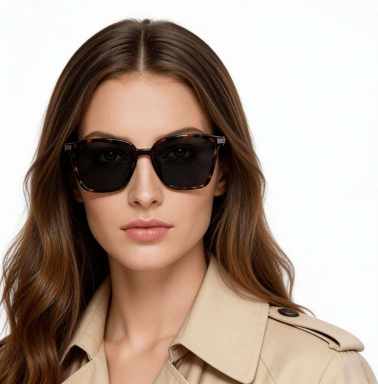 Rectangular Tortoiseshell TR90 Sunglasses #BS0824-0072