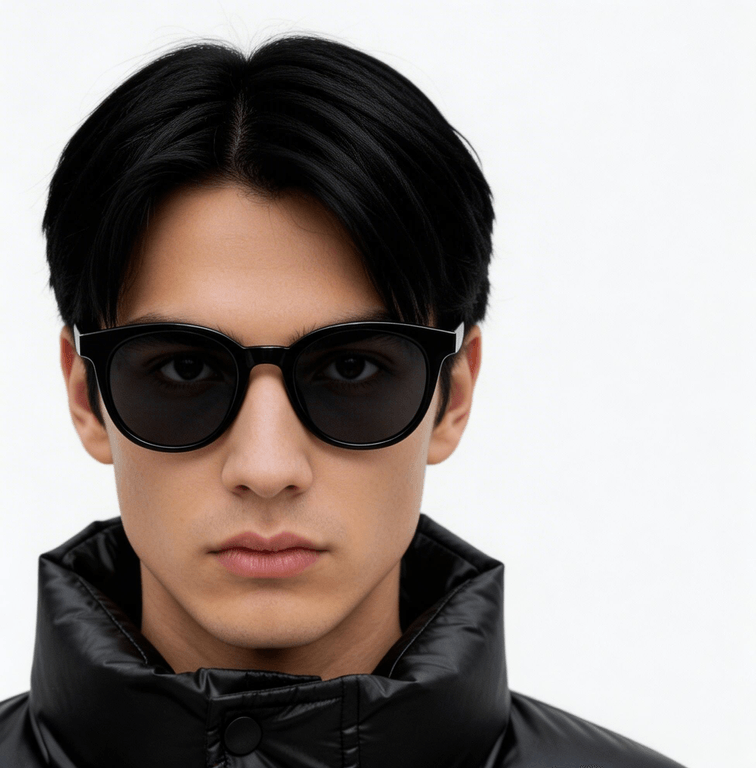 Oval Black TR90 Sunglasses #BS0824-0074