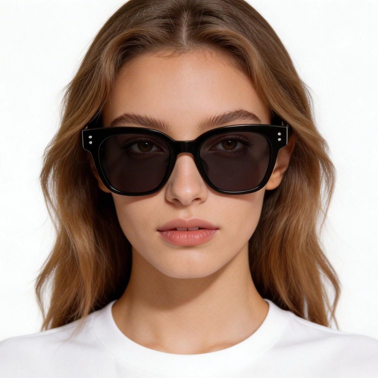 Rectangular Black TR90 Sunglasses #BS0824-0076