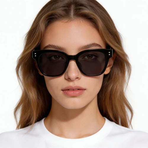 Rectangular Black TR90 Sunglasses #BS0824-0076