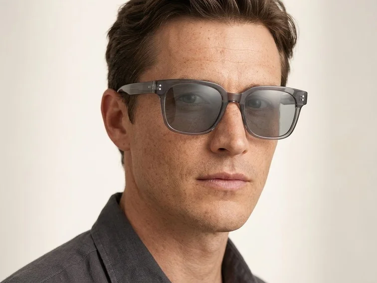 Rectangular Grey TR90 Sunglasses #BS0824-0079