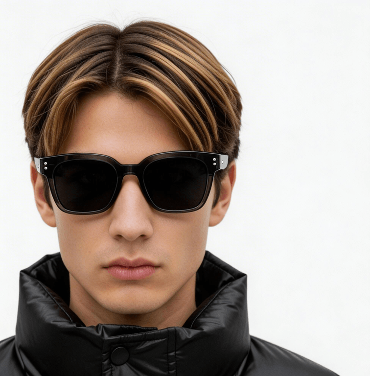 Gafas de sol rectangulares TR90 grises #BS0824-0079