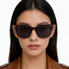 Gafas de sol rectangulares TR90 con diseño de carey #BS0824-0080