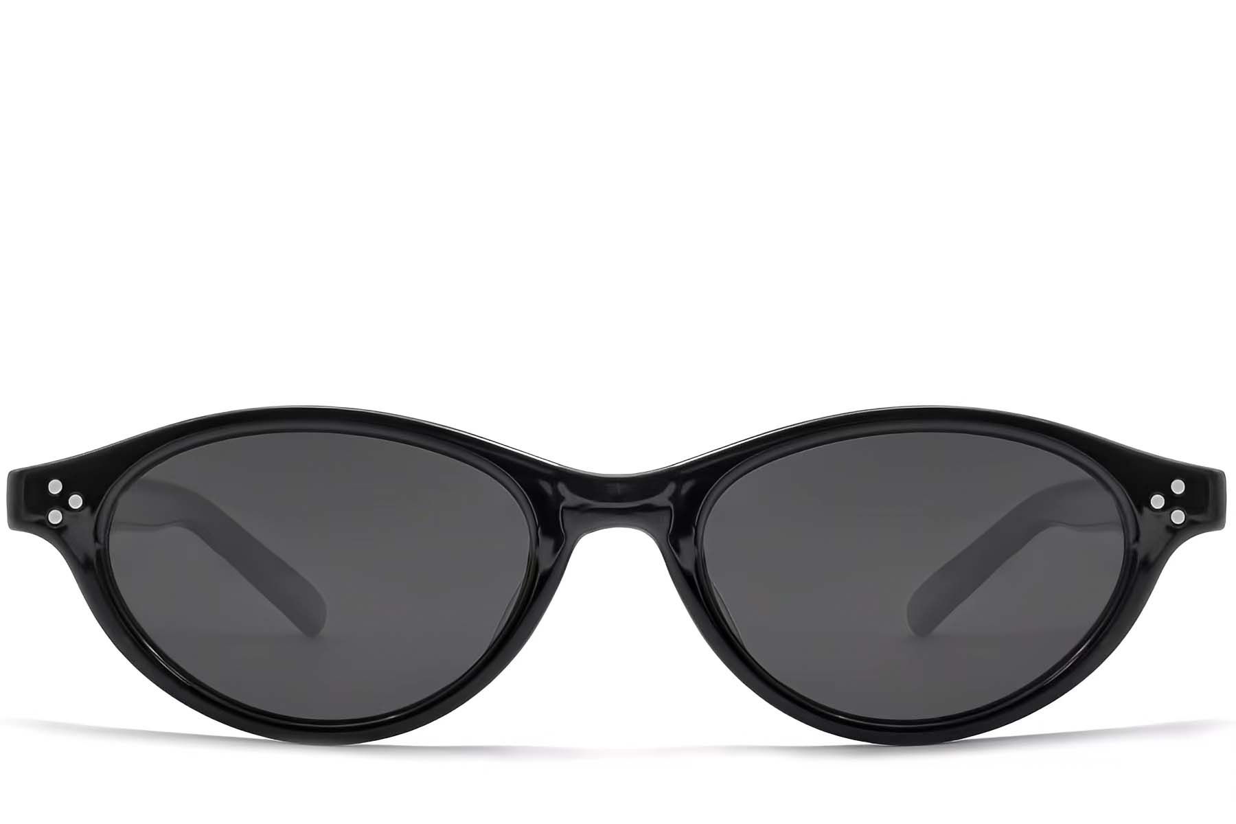 Oval Black TR90 Sunglasses #BS0824-0082