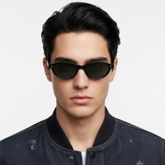 Ovale schwarze TR90-Sonnenbrille #BS0824-0083