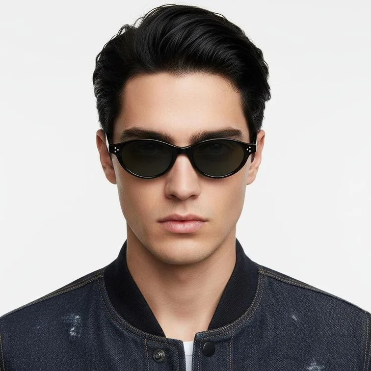Oval Black TR90 Sunglasses #BS0824-0083