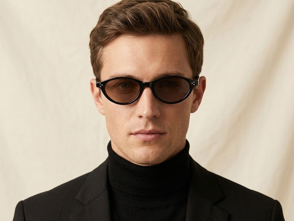 Oval Black TR90 Sunglasses #BS0824-0084