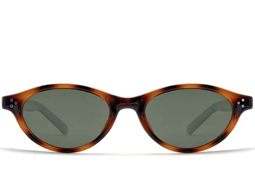 Lunettes de soleil ovales écaille de tortue TR90 #BS0824-0085
