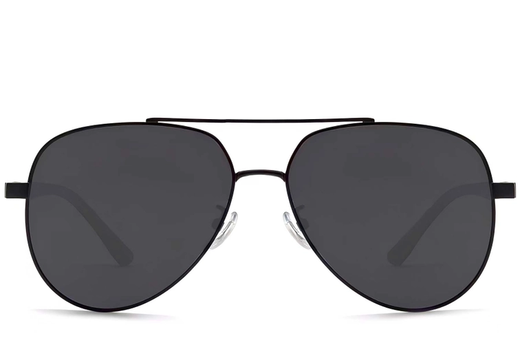 Gafas de sol de aviador de metal negro #BS0824-0086