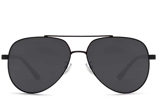 Aviator Black Metal Sunglasses #BS0824-0086