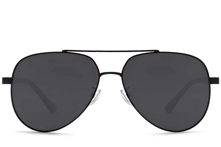Gafas de sol de aviador de metal negro #BS0824-0086