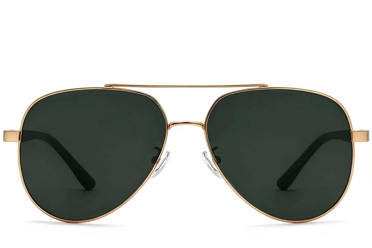 Aviator Golden Metal Sunglasses #BS0824-0087