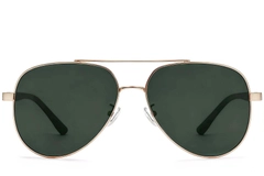 Aviator Golden Metal Sunglasses #BS0824-0087