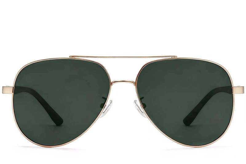 Aviator Golden Metal Sunglasses #BS0824-0087