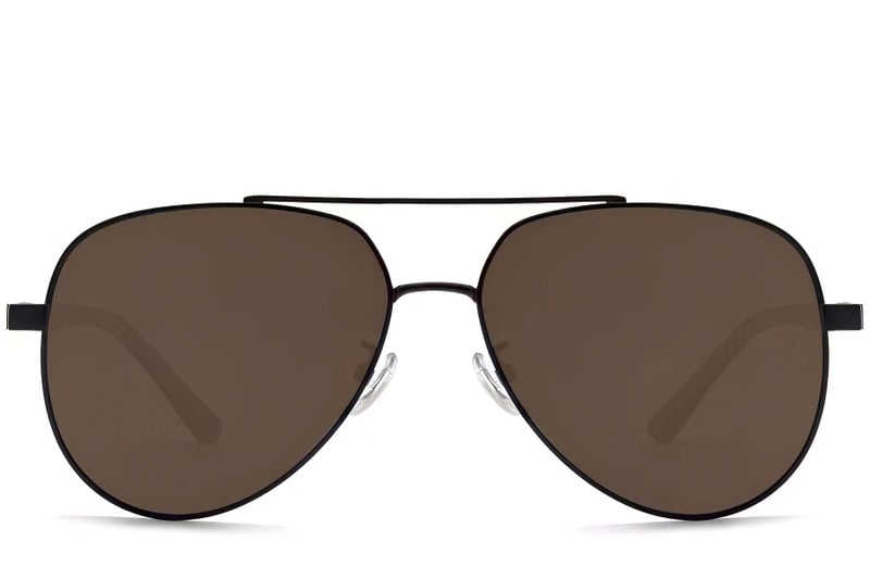 Aviator Black Metal Sunglasses #BS0824-0088