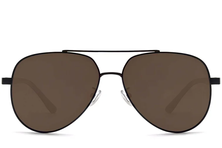 Aviator Black Metal Sunglasses #BS0824-0088
