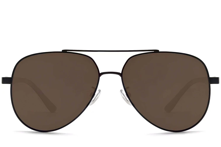 Gafas de sol de aviador de metal negro #BS0824-0088
