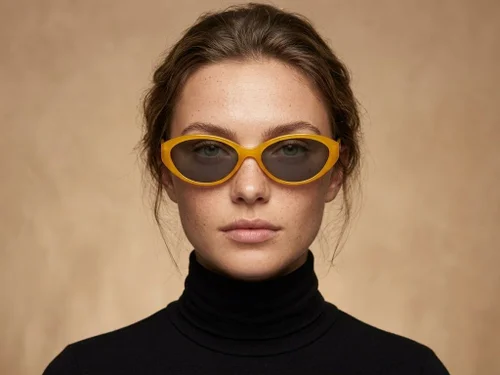 Lunettes de soleil papillon jaune TR90 #BS0824-0094