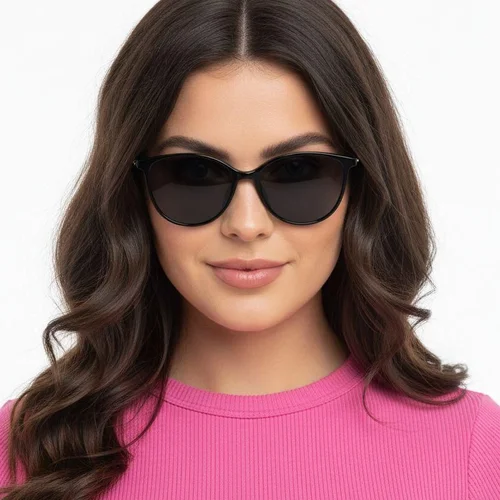 Lunettes de soleil papillon noires TR90 #BS0824-0095