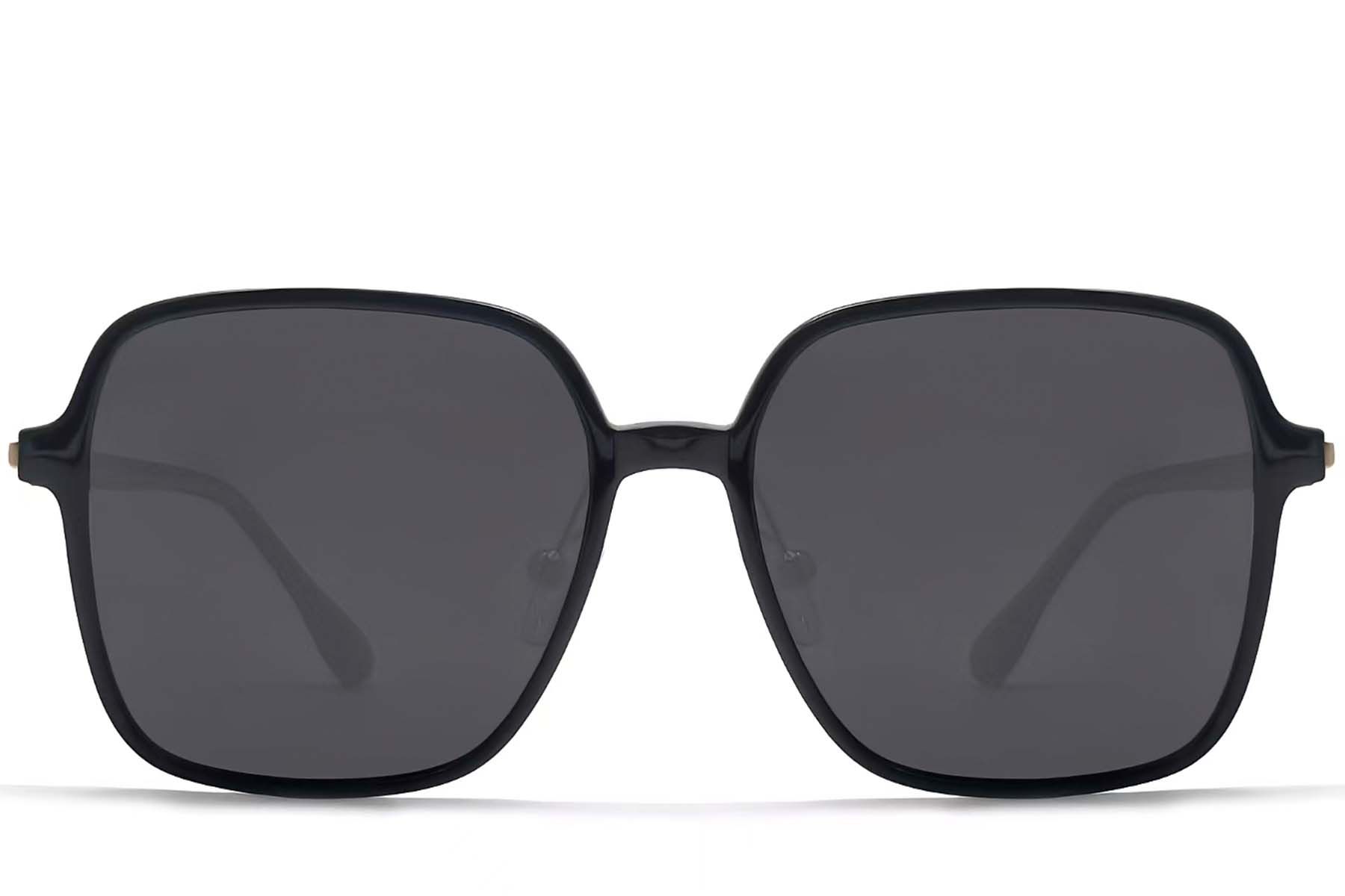 Rectangular Black TR90 Sunglasses #BS0824-0097