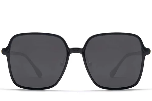 Lunettes de soleil rectangulaires noires TR90 #BS0824-0097
