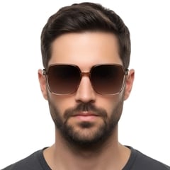 Rectangular Brown TR90 Sunglasses #BS0824-0098