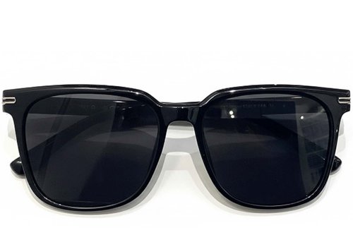 Lunettes de soleil rectangulaires noires TR90 #BS0824-0100