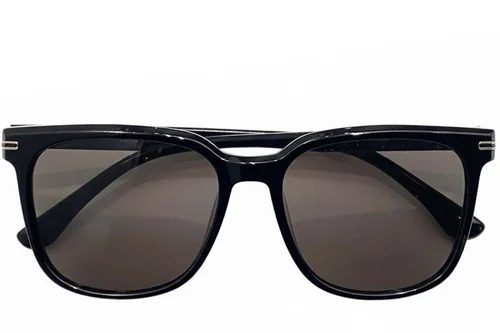 Lunettes de soleil rectangulaires noires TR90 #BS0824-0103