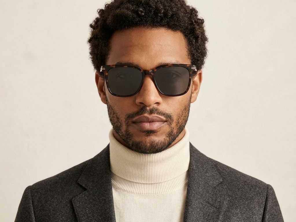 Gafas de sol rectangulares TR90 con montura carey #BS0824-0105