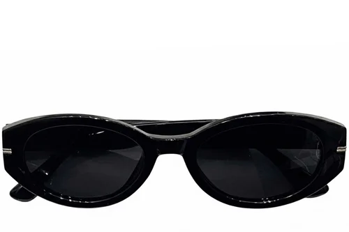 Lunettes de soleil ovales noires TR90 #BS0824-0106