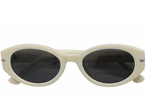Lunettes de soleil ovales crème TR90 #BS0824-0110