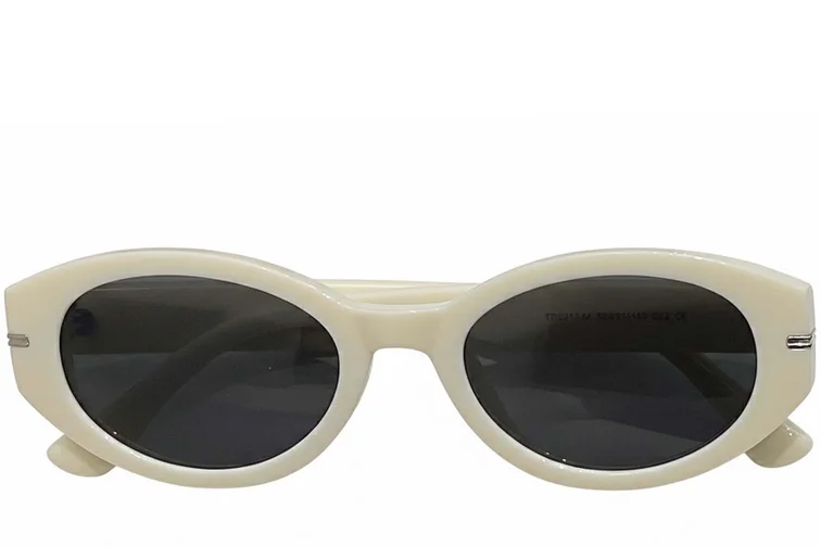 Gafas de sol ovaladas TR90 color crema #BS0824-0110