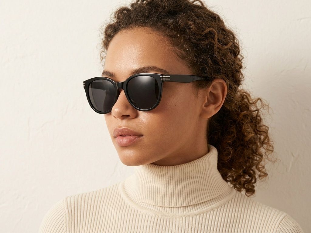 Oval Black TR90 Sunglasses #BS0824-0112