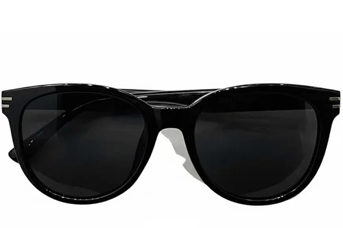 Lunettes de soleil ovales noires TR90 #BS0824-0112