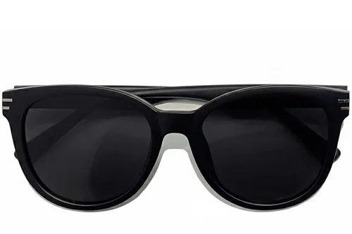 Lunettes de soleil ovales noires TR90 #BS0824-0113
