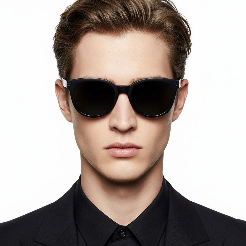 Oval Black TR90 Sunglasses #BS0824-0113