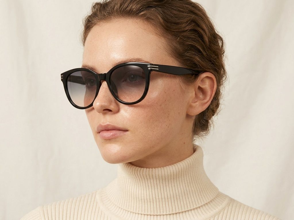 Oval Black TR90 Sunglasses #BS0824-0114