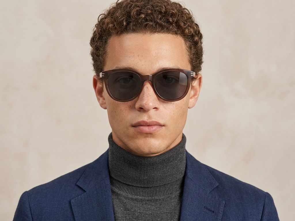 Gafas de sol ovaladas TR90 marrones #BS0824-0115