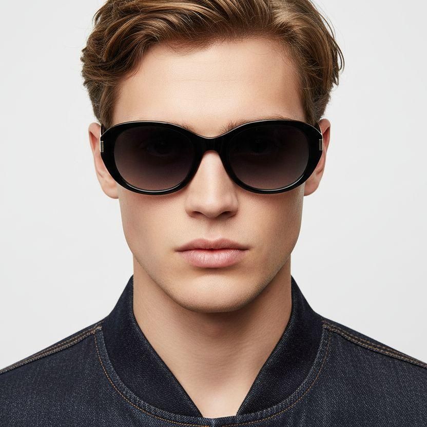 Oval Black TR90 Sunglasses #BS0824-0119