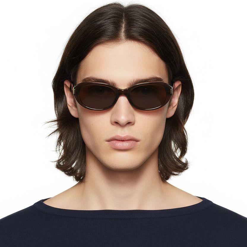 Oval Brown TR90 Sunglasses #BS0824-0120