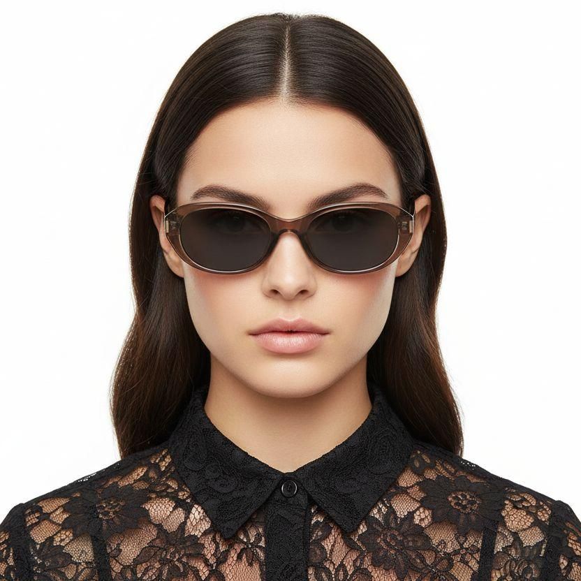 Oval Brown TR90 Sunglasses #BS0824-0121