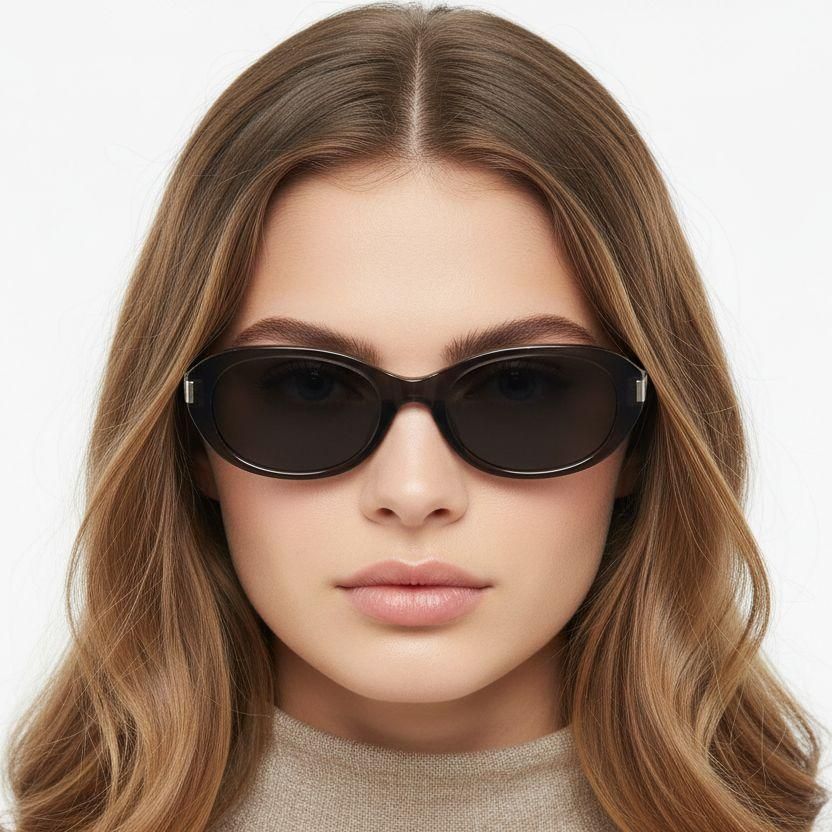 Oval Grey TR90 Sunglasses #BS0824-0123