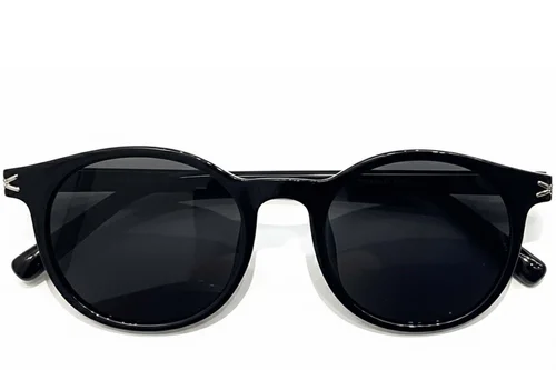 Lunettes de soleil ovales noires TR90 #BS0824-0124
