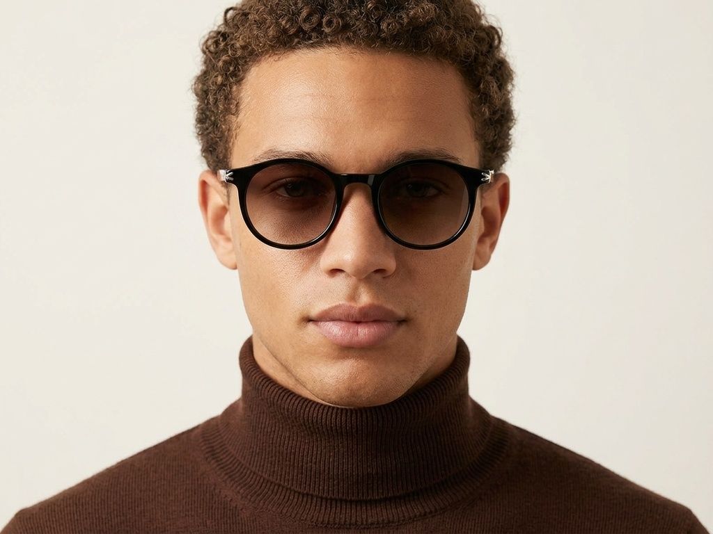 Oval Black TR90 Sunglasses #BS0824-0125