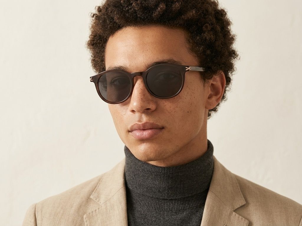 Gafas de sol ovaladas TR90 marrones #BS0824-0126