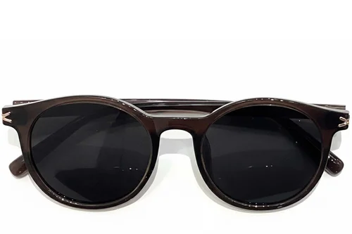 Lunettes de soleil ovales marron TR90 #BS0824-0126